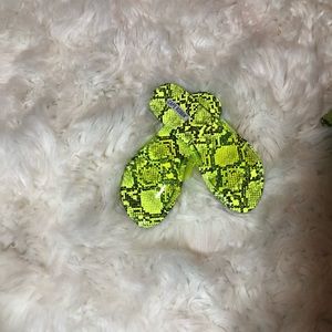 Neon Clear Trendy Leopard Print Trendy H Slides